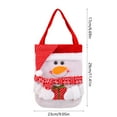 thumbnail image 3 of PPgejGEK Knitted Christmas Gift Bag 29x23cm 11.41x9.05in Red Scarf Snowman Design Tote for Candy Storage Holiday Party Favor, 3 of 6
