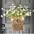 thumbnail image 2 of Front Door Basket, Spring Wreaths for Front Door Wicker Basket with Bow, Easter Wreath Porch Decor for Weddings & Year-Round Home Styling, 2 of 6