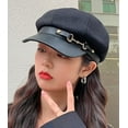 thumbnail image 4 of CoCopeaunt Women Newsboy Caps Casual Visor Beret Hat Cozy Retro Vintage Cabbie Hat with PU Brim, 4 of 7