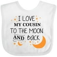 thumbnail image 3 of Inktastic I Love My Cousin to the Moon and Back Boys or Girls Baby Bib, 3 of 4