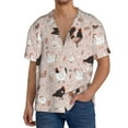 thumbnail image 3 of Vsdgher Funny Chicken Print Men's Wrinkle Free Untucked Cuban Shirt Business Casual Button Down Shirts Short Sleeve Shirt, 3 of 7