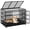 Black, variant on TIME RAY 42 inch Heavy Duty Indestructible Dog Crate Steel Escape Proof Dog Cage Kennel for Medium Large Dogs Indoor Double Door High Anxiety Dog Crate with Wheels, Lock& Removable Tray, Black
