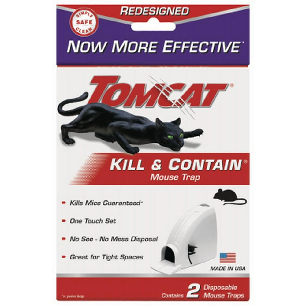 Tomcat 2 Pack Kill & Contain Mouse Trap Kills Mice Guaranteed Safe To