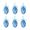 6PCS, variant on chaungfeng 6PCS Hydrangea Easter Egg Acrylic Hanging Decoration, 3.15 Inch 2D Flat Tree Decor Pendant, Blue