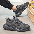 thumbnail image 2 of Men's Breathable Chunky Platform Sneakers -   Heavy Sole for Height, Lightweight Round-Toe Casual Suitable for - Wear, Gym , Office & Everyday Outfits - Minimalist Low-Top Sneaker Style，, 2 of 3