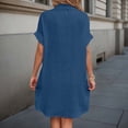 thumbnail image 4 of Lkhaha Womens Swimsuit Coverup Shirt Mini Dress&nbsp;Solid Button Down Bathing Suit Cover Up Summer Beach Bathing Suit Blue L, 4 of 6