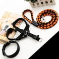 thumbnail image 1 of 1 Set Multi-sizes Hand Holding Dog Leads Pet Collar for Walking Dog Soft Pet Supplies Dog Harnesses Dog Rope Dog Chain ORANGE&BLACK S, 1 of 8
