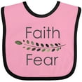 thumbnail image 3 of Inktastic Faith Over Fear with Laurels Boys or Girls Baby Bib, 3 of 4