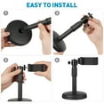 thumbnail image 3 of LABSERRON 1Pc Black Telescopic Phone Holder Adjustable Rotating Stand for Hands Free Viewing, 3 of 10