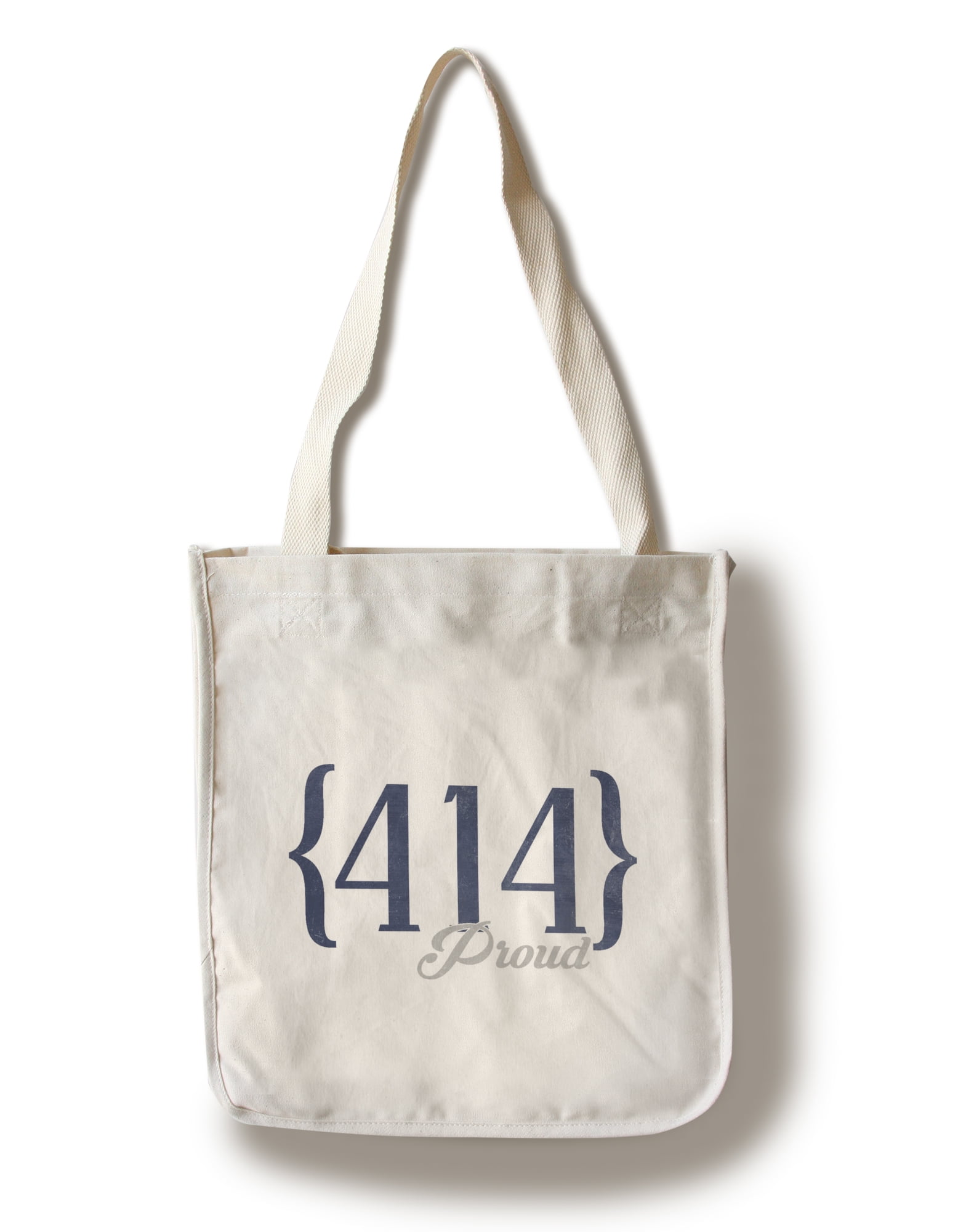 Milwaukee Wisconsin 414 Area Code Blue Lantern Press Artwork 100 Cotton Tote Bag Reusable Walmart Com Walmart Com