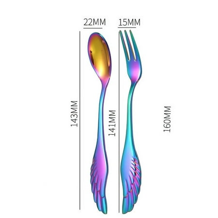 

1 Set of Multi-function Salad Fork Convenient Cake Spoon Delicate Appetizer Fork
