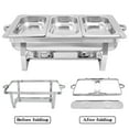 thumbnail image 4 of JSTUOKE 8 qt Stainless Steel Chafing Dishes with 1/3 Food Pan (Set of 4), 4 of 7