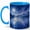 Blue, variant on Moonlit Mountain Lake 11oz Ceramic Mug, Blue Night Landscape Art