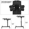 thumbnail image 5 of AEGFKD[ROLLING SWIVEL LAPTOP DESK]Stand Up Workstation Adjustable Height  Angle TableStyleModernBlack, 5 of 9