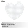 thumbnail image 4 of Uxcell 4Pcs Placa de Malla de Plástico Lienzo 7 Contar 7.4 cm/ 3 pulgadas Corazón Blanco Lienzo en Blanco para Bordado, 4 of 7