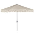 thumbnail image 2 of Safavieh Elegant 9' Market Auto Tilt Patio Umbrella, Beige/White, 2 of 6