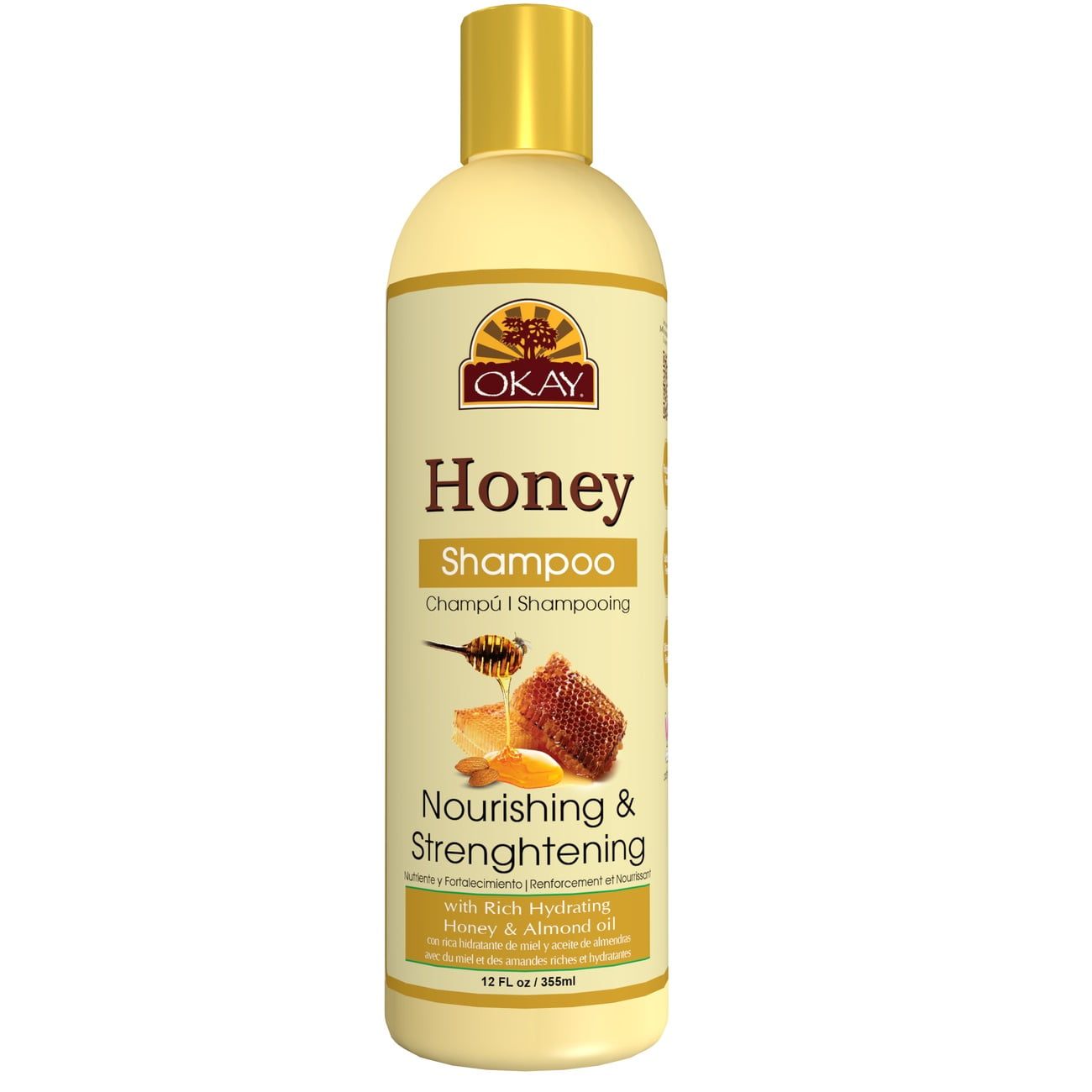 OKAY Honey and Almond Nourishing And Strengthening Shampoo 12 Oz