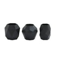 thumbnail image 3 of DecMode 7"W, 7"H Black Metal Vase, Set of 3, 3 of 6