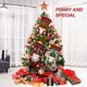 thumbnail image 5 of Bearachild Calcetín navideño a cuadros, colgante de decoración sin rostro, calcetín 3D de Navidad, bolsa de dulces para ancianos, regalo de Año Nuevo Kits de decoración para fiestas rojo Bearachild HA008744-01, 5 of 6