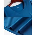 thumbnail image 3 of MYG Mens Summer Short Sleeve Two-Piece Ice Silk Thin Pajamas Large Size Homewear Set, 3 of 9