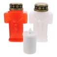 thumbnail image 1 of Soft Flickering LED Prayer Lamp Set of 2 Eternal Candle Light with Cross Design for Cemetery, Garden, Indoor and Outdoor Remembrance Decor, 1 of 4