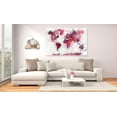 thumbnail image 2 of Tiptophomedecor Stretched Canvas World Map Art - World Map: Red Watercolors Wide - Stretched & Framed Ready To Hang Art, 2 of 3