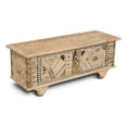 thumbnail image 1 of Table Basse de Rangement en Bois Massif Amira en Lavis de Chaux Blanche, 1 of 3