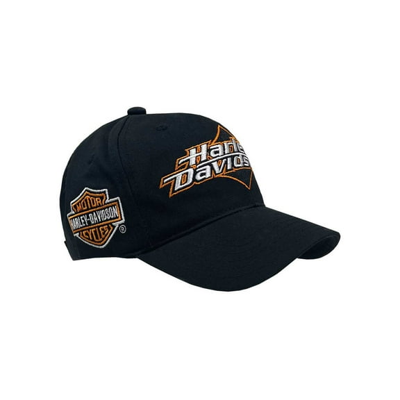 Harley-Davidson Men's Embroidered H-D Curved Bill Adjustable Baseball Cap- Black, Harley Davidson