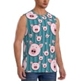 thumbnail image 2 of Pofeuu Funny Pig Faces Print Men's Muscle T-Shirt, Sleeveless, Muscle Tank, Classic Muscle Tee Top For Men Casual Sleeveless Muscle T-Shirt Trendy Clothes-Large, 2 of 7