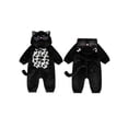 thumbnail image 4 of Cjfdfy Toddler Baby Halloween Fall Romper, Infant Black Cat Costume, Zip Front Hooded Long Sleeve Jumpsuit for Daily Life and Halloween Cute Fall Romper Halloween Clothes 3M-3T for Boys Girls, 4 of 9
