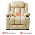 thumbnail image 2 of Fairyland Power Lift Chair for Elderly, Electric Recliner Sofa with One Motor, Heating Vibration Massage Function, Cup Holder, Beige, 2 of 7
