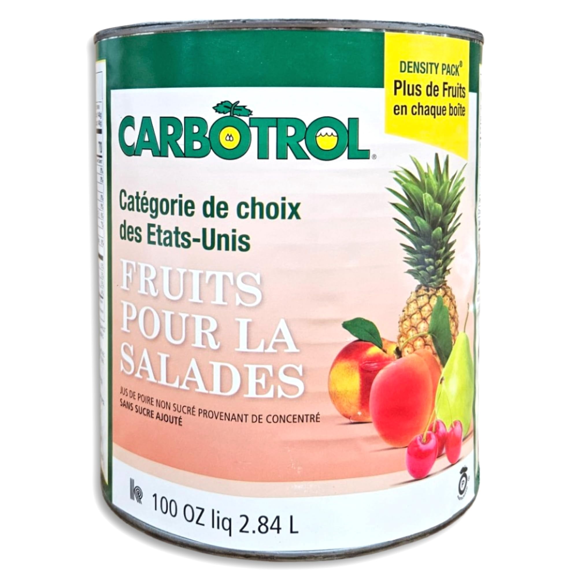 Carbotrol | U.S. Grade Choice Fruit For Salad in Pear Juice Value Pack | 105 Ounce Density Pack Can | Case of 6