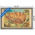 thumbnail image 3 of The Wizarding World: Harry Potter - Hogwarts Map Wall Poster, 14.725" x 22.375", Framed, 3 of 5
