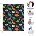 thumbnail image 4 of Black Dinosaurs Speech Bubbles Pattern Blanket,Comfortable Soft Lamb Wool Throw Blanket,All Season,Warm Lightweight Blankets for Sofa Bed Couch Living Room Chair,30"x40", 4 of 4