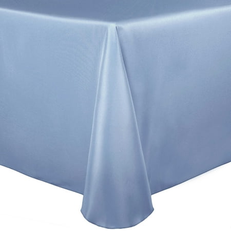 

Ultimate Textile Satin 60 x 144-Inch Oval Tablecloth Periwinkle Blue