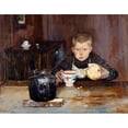 thumbnail image 3 of Christian Krohg 18x15 Black Modern Framed Museum Art Print Titled - Errand-Boy Drinking Coffee (1885), 3 of 5