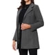 thumbnail image 4 of Abrigo de mujer INSPIRE CHIC de longitud media con cuello alto, de un solo botón, abrigo de invierno, gris claro, talla XS, 4 of 6