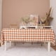 thumbnail image 5 of Nvzi Rustic Plaid Tassel Tablecloth-Country Buffalo Check Cotton Table Cloth for Spring Fall Thanksgiving Farmhouse Kitchen Dining Restaurant Decoration(Rectangle/Oblong, 51*70.8, Orange), 5 of 5