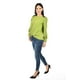 thumbnail image 2 of Blusa con detalle de flor en hombro Roman Fashion /Juvenil, 5106 (Verde) verde CH, 2 of 6