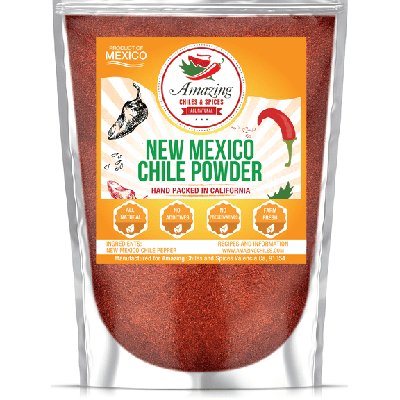 New Mexico Chile Powder, 4oz, All Natural, Rich Smoky Flavor with Mild Heat