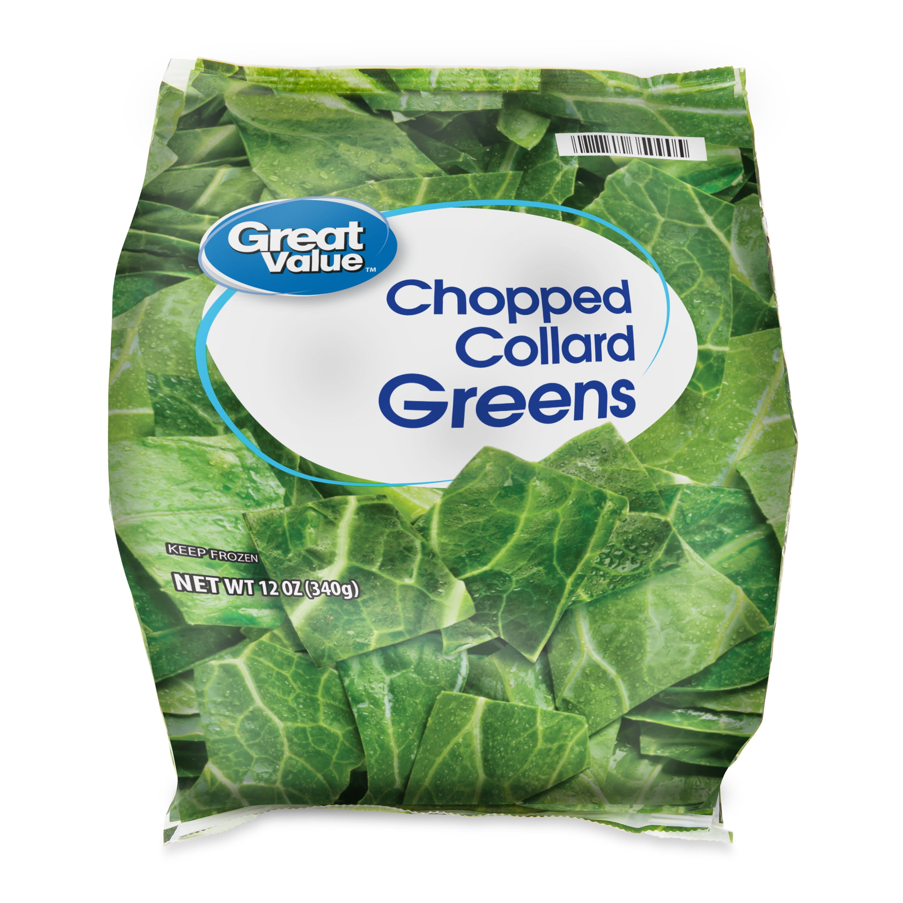 Great Value Chopped Collard Greens, 12 oz (Frozen)