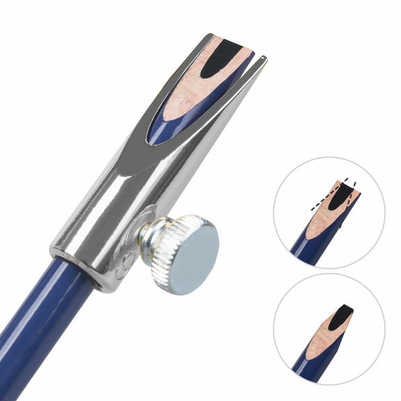 Clearance Office&Craft&Stationery under $5,Manual Eyebrow Pencil Sharpener Metal Double U Shaped Slot Makeup Sharpening Tool For And Cosmetic Pencils Black And Silver