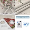 thumbnail image 4 of Valentine's Day Blackout Curtains for Bedroom/Living Room, Thermal Insulated Kitchen Curtains, Watercolor Roses Leaves Flowers Spring Beige Grommet Darkening Window Treatment Drapes 52"x72"x2, 4 of 8