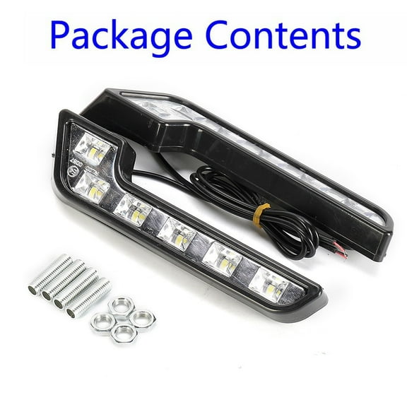2X L Shaped 6Led Super White 12V Waterproof Driving Fog Light Lamp Car Accessory