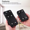thumbnail image 4 of ELEHOLD for iPhone 15 Zipper Wallet Case with Hand& Shoulder Strap,Detachable RFID Blocking Card Slots PU Leather Stand Shockproof Protective Phone Cover for iPhone 15,Black, 4 of 10