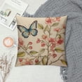 thumbnail image 2 of GOSMITH  Decorative Throw Pillow Covers Spring Flower Bird Butterfly Pillow Cases Cushion Cases Burlap Toss ,Set of for Living Room,Couch and Bed (Butterfly), 2 of 5