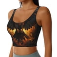 thumbnail image 2 of Fotbe Cool Black Eagle Pattern Womens' Sports Bra Longline Wirefree Padded with Medium Support Sports Moisture-Wicking Workou Vest,Tank Top-XX-Large, 2 of 7