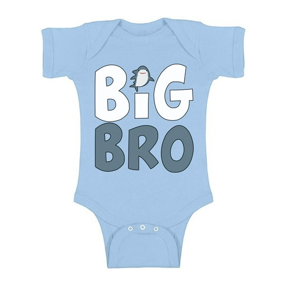 Awkward Styles Bodysuit Short Sleeve Shark Romper Baby Items for Boys Big Brother Outfit Shark Clothing Pregnancy Announcement Romper for Newborn Baby Big Bro One Piece Top Shark Clothes Collection