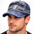 thumbnail image 5 of Black Rebel Gorra Knite estilo vintage desgastado para hombre estampada, 5 of 5