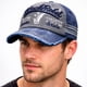 thumbnail image 5 of Black Rebel Gorra Knite estilo vintage desgastado para hombre estampada, 5 of 5
